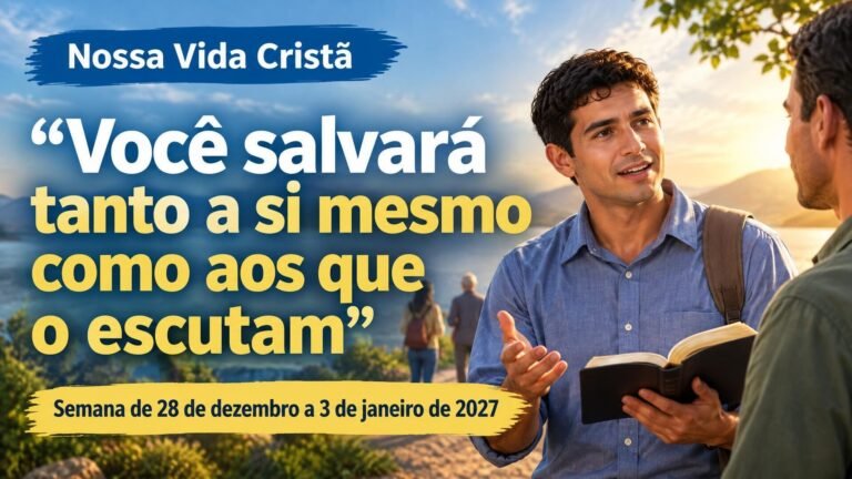 Nossa Vida Cristã para a semana de 28 de dezembro de 2026 a 3 de janeiro de 2027