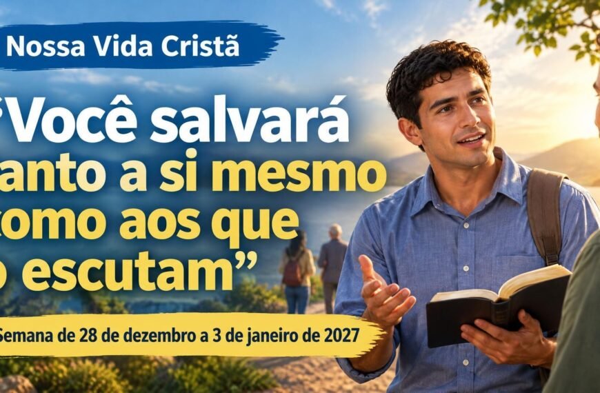 Nossa Vida Cristã para a semana de 28 de dezembro de 2026 a 3 de janeiro de 2027
