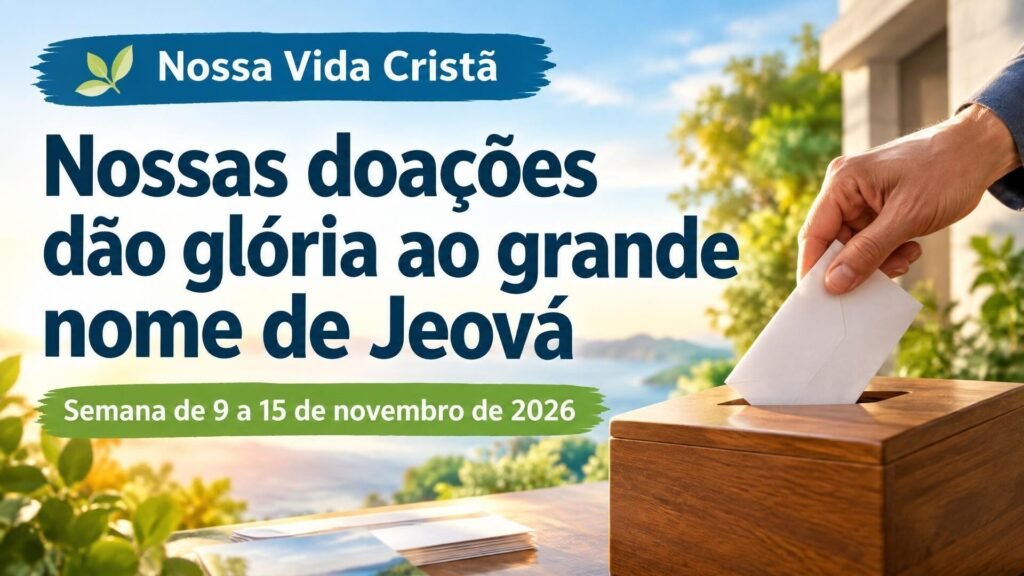 Nossa Vida Cristã para a semana de 9 a 15 de novembro de 2026