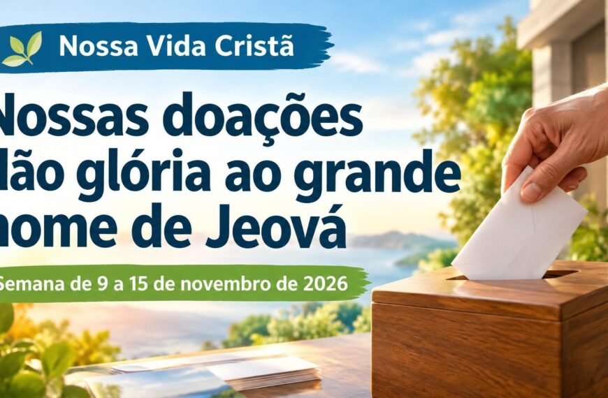 Nossa Vida Cristã para a semana de 9 a 15 de novembro de 2026