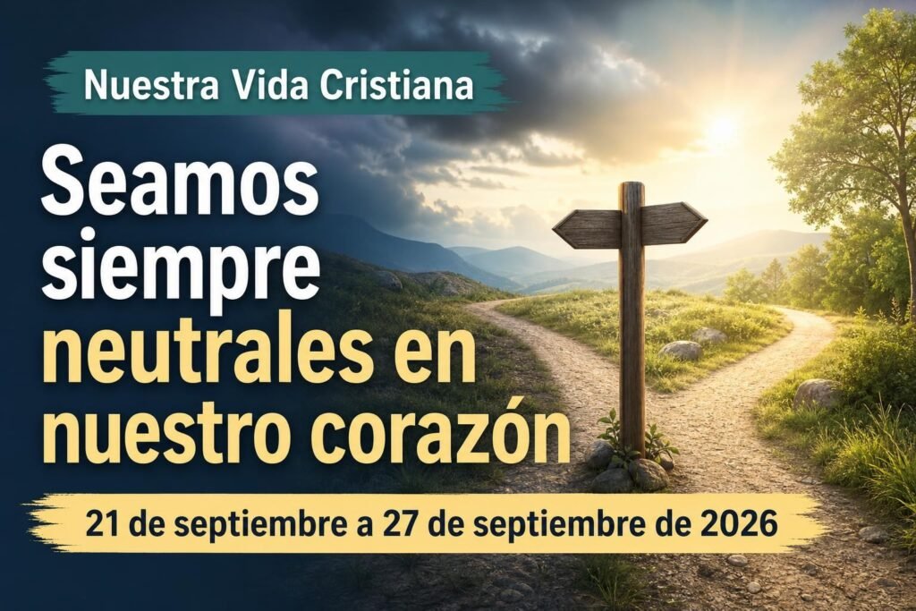 Nuestra Vida Cristiana para la semana del 21-27 de septiembre de 2026 Nuestra Vida Cristiana para la semana del 21-27 de septiembre de 2026