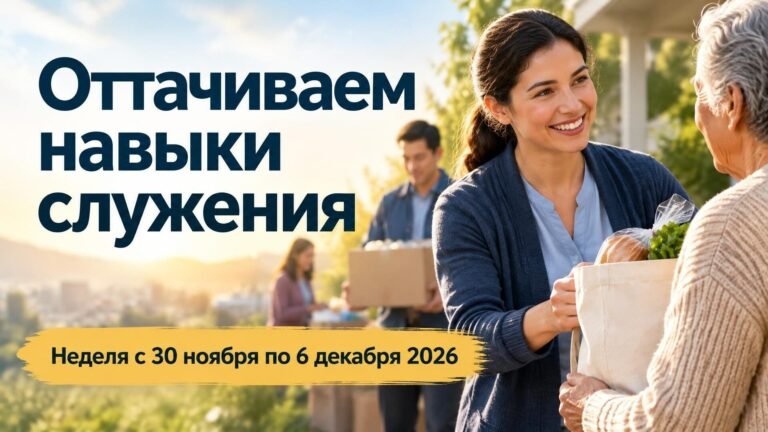 Оттачиваем навыки служения на неделю с 30 ноября по 6 декабря 2026 года