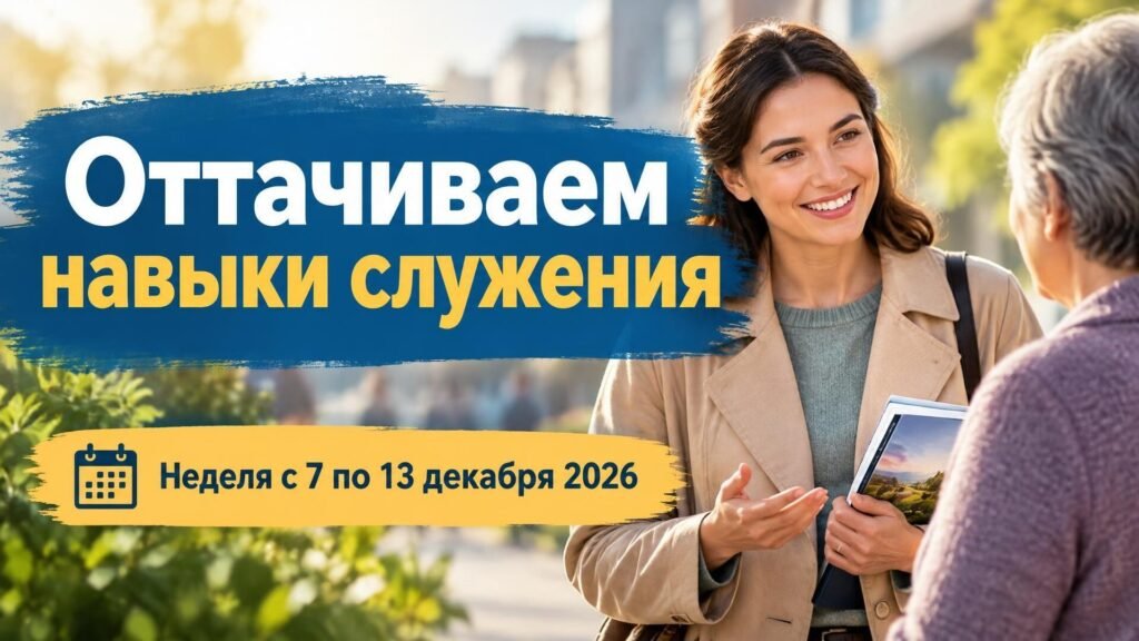 Оттачиваем навыки служения на неделю с 7 по 13 декабря 2026 года