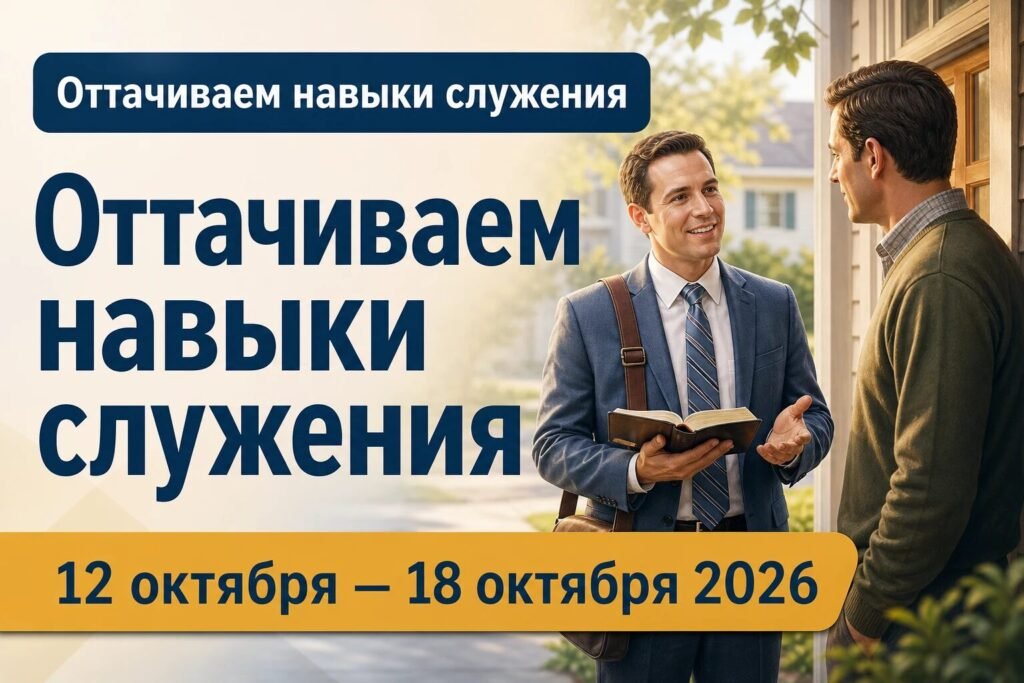Оттачиваем навыки служения на неделю 12—18 октября 2026 года Оттачиваем навыки служения на неделю 12—18 октября 2026 года