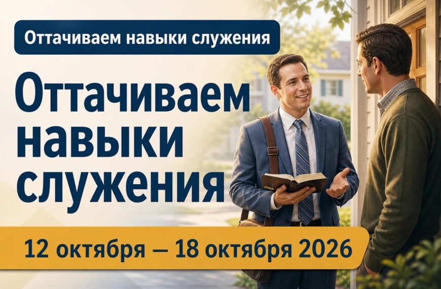 Комментарии к встрече Свидетелей Иеговы Оттачиваем навыки служения на неделю 12—18 октября 2026 года