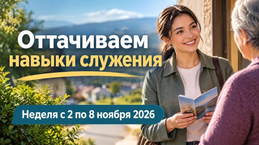 Оттачиваем навыки служения на неделю с 2 по 8 ноября 2026 года Оттачиваем навыки служения на неделю с 2 по 8 ноября 2026 года