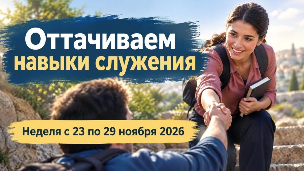 Оттачиваем навыки служения на неделю с 23 по 29 ноября 2026 года Оттачиваем навыки служения на неделю с 23 по 29 ноября 2026 года