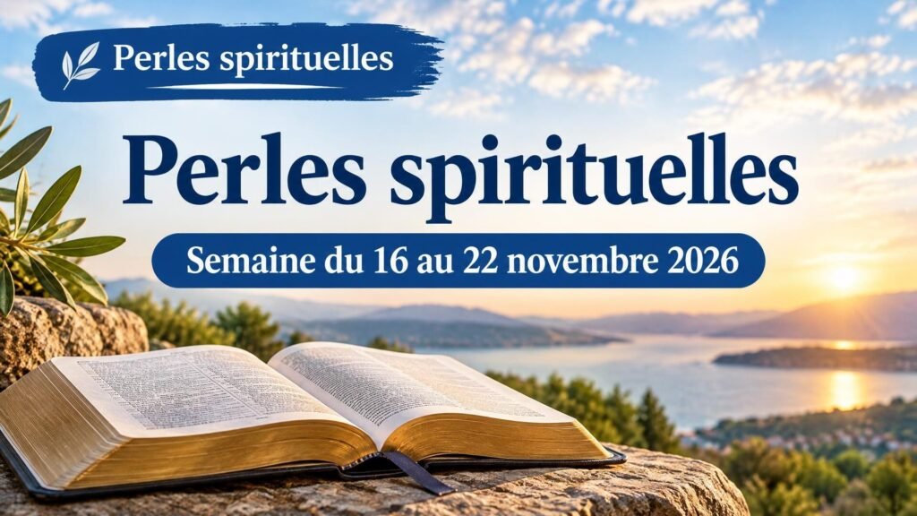 Perles spirituelles pour la semaine du 16 au 22 novembre 2026 Perles spirituelles pour la semaine du 16 au 22 novembre 2026