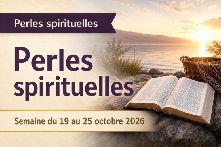 Perles spirituelles pour la semaine du 19 au 25 octobre 2026