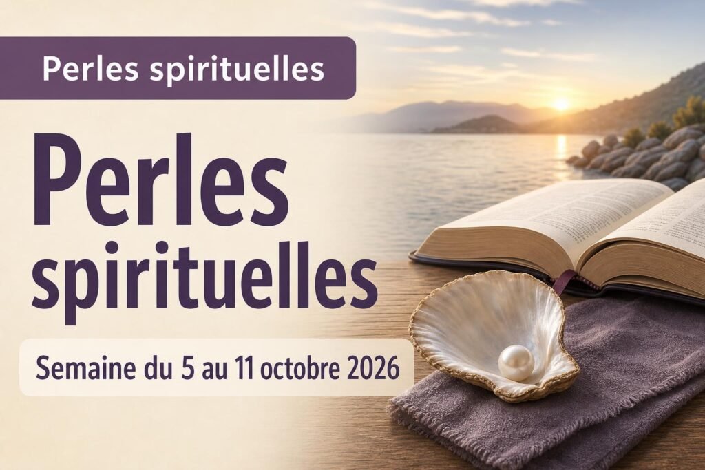 Perles spirituelles pour la semaine du 5 au 11 octobre 2026