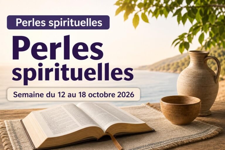 Perles spirituelles pour la semaine du 12 au 18 octobre 2026