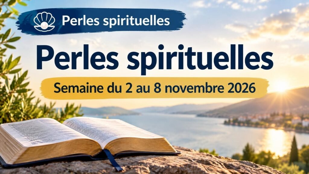 Perles spirituelles pour la semaine du 2 au 8 novembre 2026