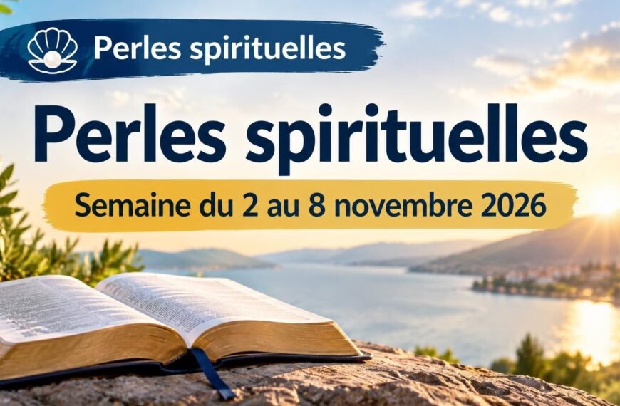 Perles spirituelles pour la semaine du 2 au 8 novembre 2026