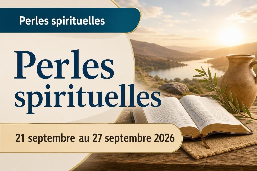 Perles spirituelles pour la semaine du 21 au 27 septembre 2026 Perles spirituelles pour la semaine du 21 au 27 septembre 2026