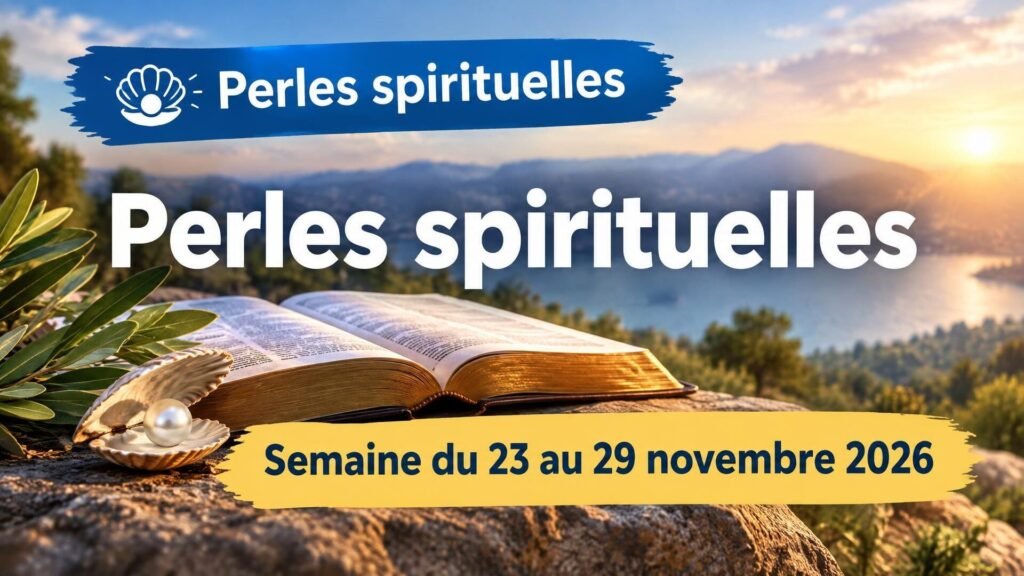 Perles spirituelles pour la semaine du 23 au 29 novembre 2026 Perles spirituelles pour la semaine du 23 au 29 novembre 2026