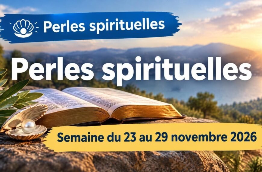 Perles spirituelles pour la semaine du 23 au 29 novembre 2026