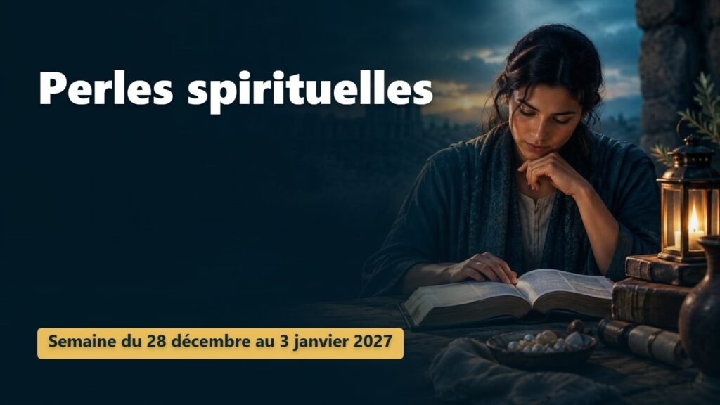 Perles spirituelles pour la semaine du 28 décembre 2026 au 3 janvier 2027