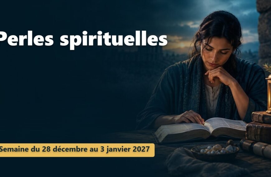Perles spirituelles pour la semaine du 28 décembre 2026 au 3 janvier 2027