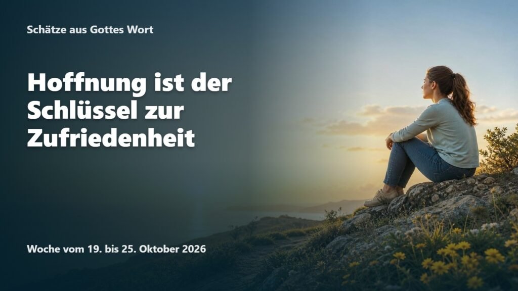 Schätze aus Gottes Wort für die Woche vom 19. bis 25. Oktober 2026 Schätze aus Gottes Wort für die Woche vom 19. bis 25. Oktober 2026