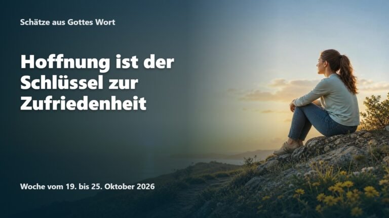 Schätze aus Gottes Wort für die Woche vom 19. bis 25. Oktober 2026