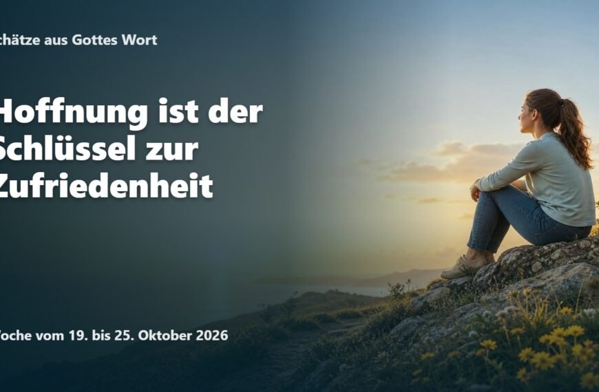 Schätze aus Gottes Wort für die Woche vom 19. bis 25. Oktober 2026