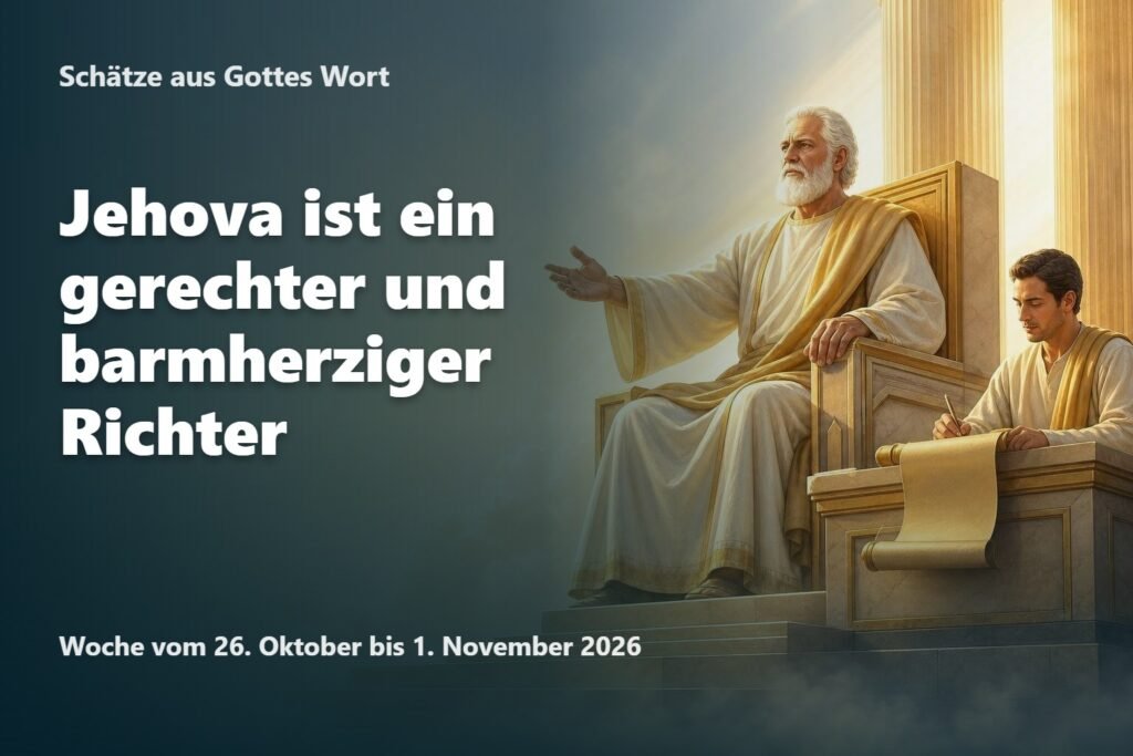 Schätze aus Gottes Wort für die Woche vom 26. Oktober bis 1. November 2026
