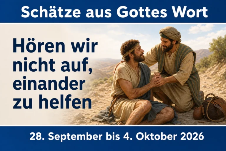 Schätze aus Gottes Wort für die Woche vom 28. September bis 4. Oktober 2026