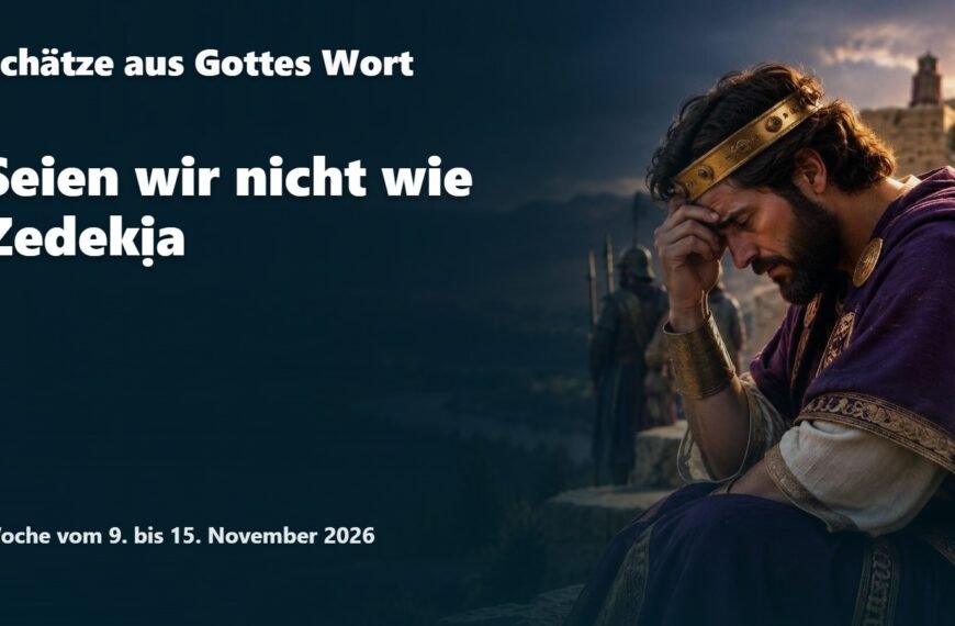 Schätze aus Gottes Wort für die Woche vom 9. bis 15. November 2026