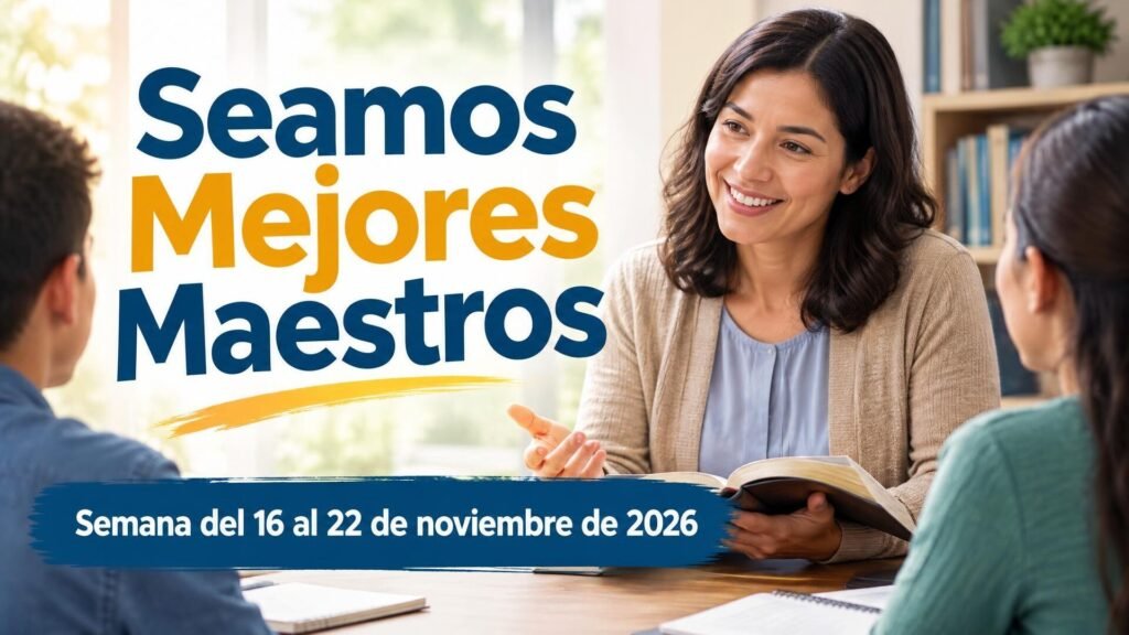 Seamos Mejores Maestros para la semana del 16 al 22 de noviembre de 2026