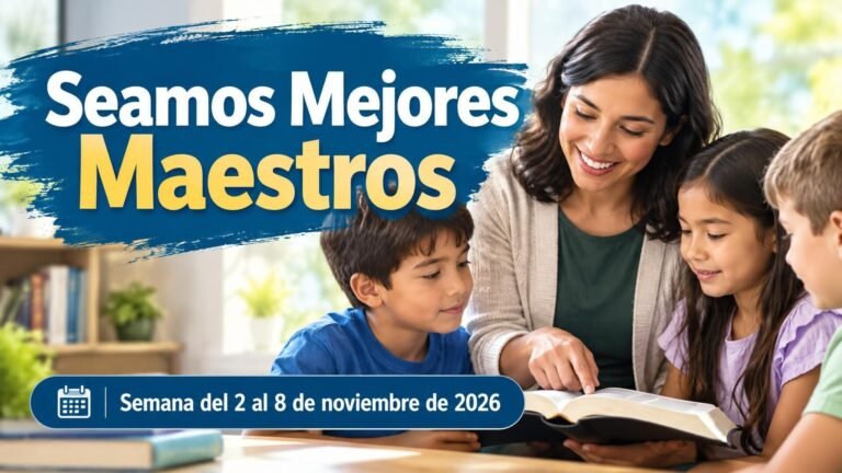 Seamos Mejores Maestros para la semana del 2 al 8 de noviembre de 2026