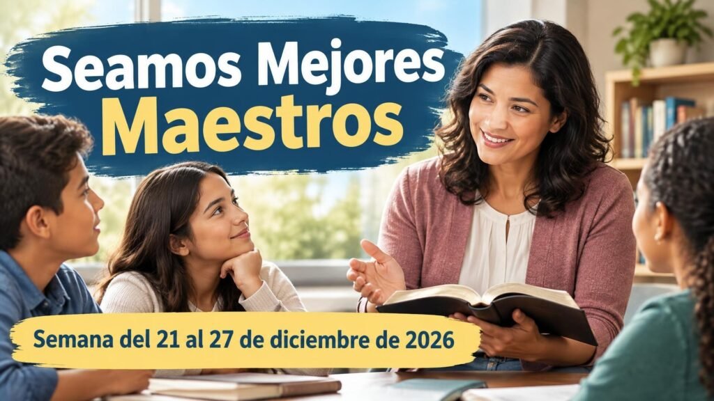 Seamos Mejores Maestros para la semana del 21 al 27 de diciembre de 2026