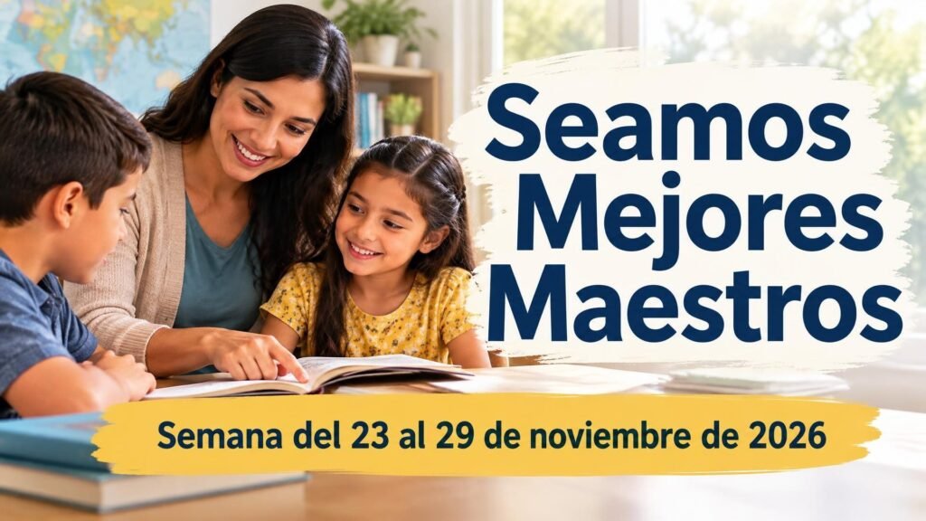 Seamos Mejores Maestros para la semana del 23 al 29 de noviembre de 2026