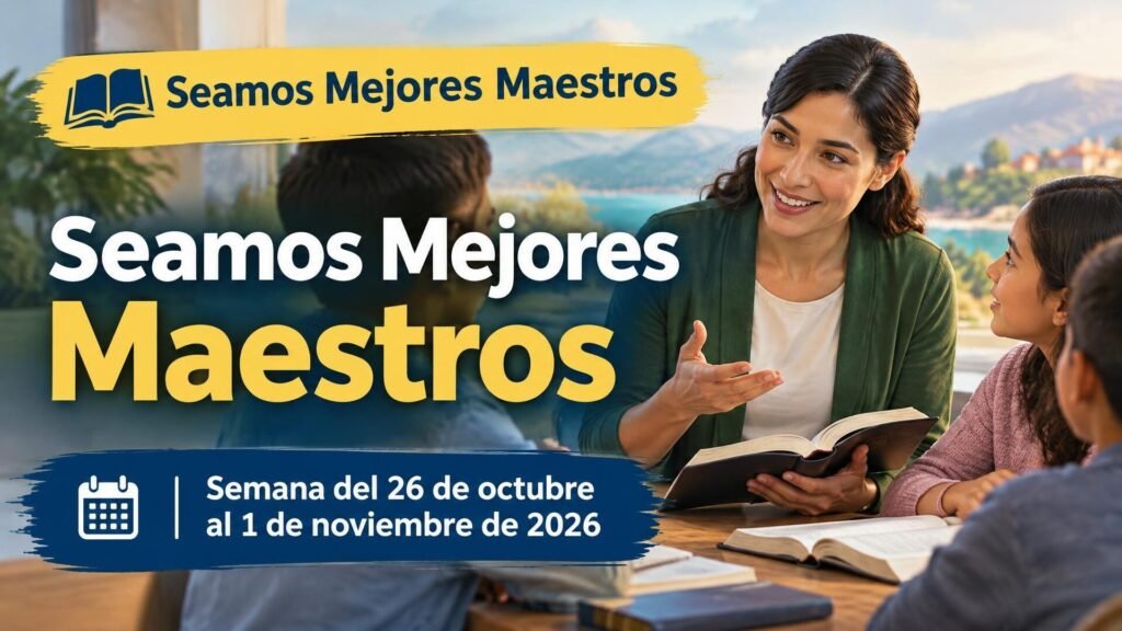 Seamos Mejores Maestros para la semana del 26 de octubre al 1 de noviembre de 2026