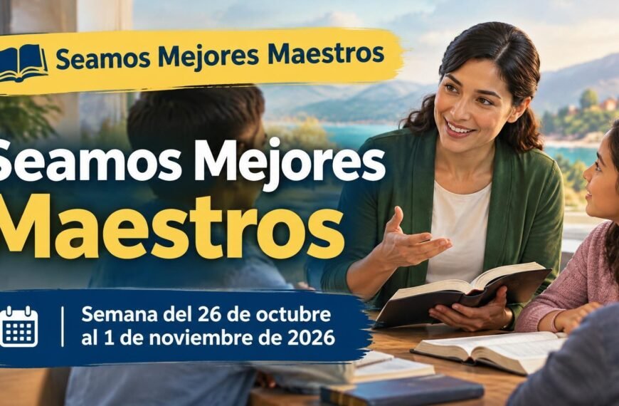 Seamos Mejores Maestros para la semana del 26 de octubre al 1 de noviembre de 2026