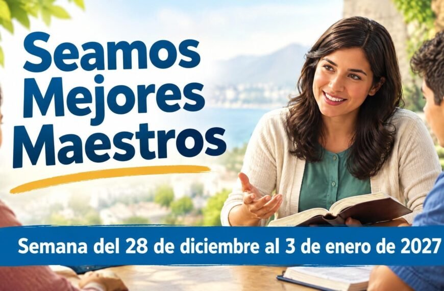 Seamos Mejores Maestros para la semana del 28 de diciembre de 2026 al 3 de enero de 2027