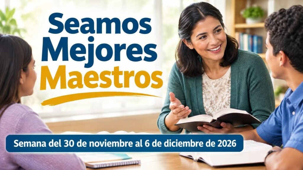 Seamos Mejores Maestros para la semana del 30 de noviembre al 6 de diciembre de 2026
