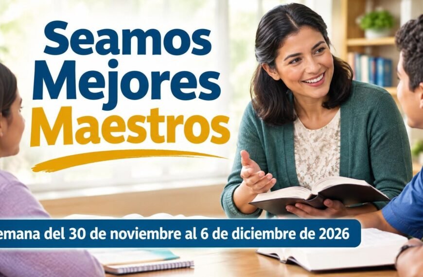 Seamos Mejores Maestros para la semana del 30 de noviembre al 6 de diciembre de 2026