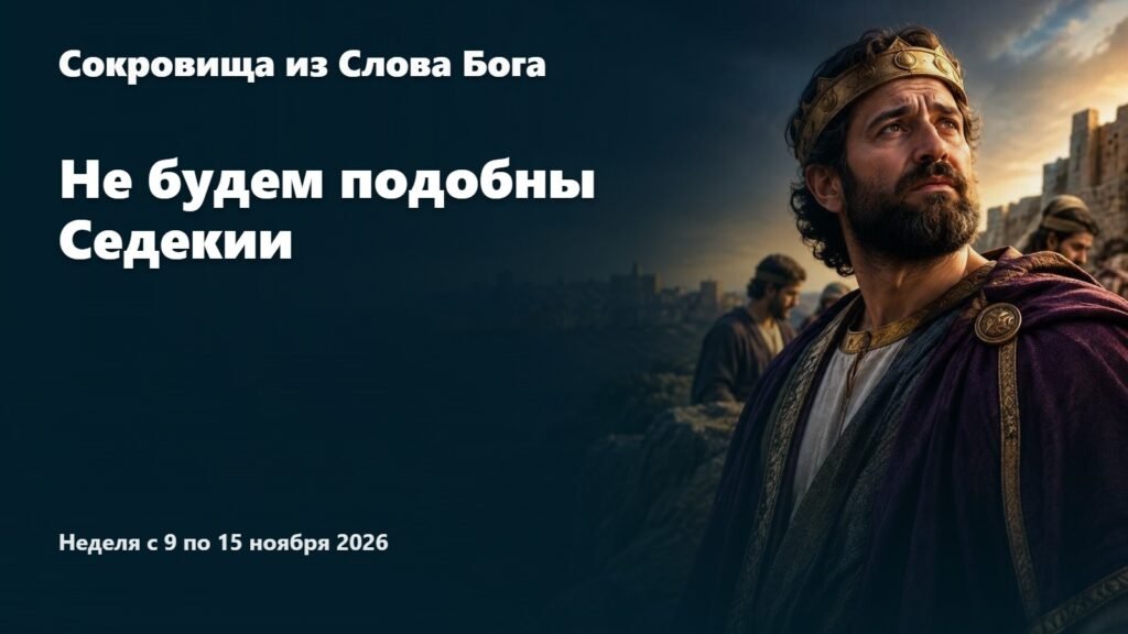 Сокровища из Слова Бога на неделю с 9 по 15 ноября 2026 года Сокровища из Слова Бога на неделю с 9 по 15 ноября 2026 года