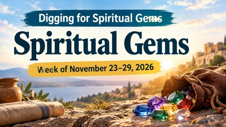 Spiritual Gems for the week of November 23-29, 2026