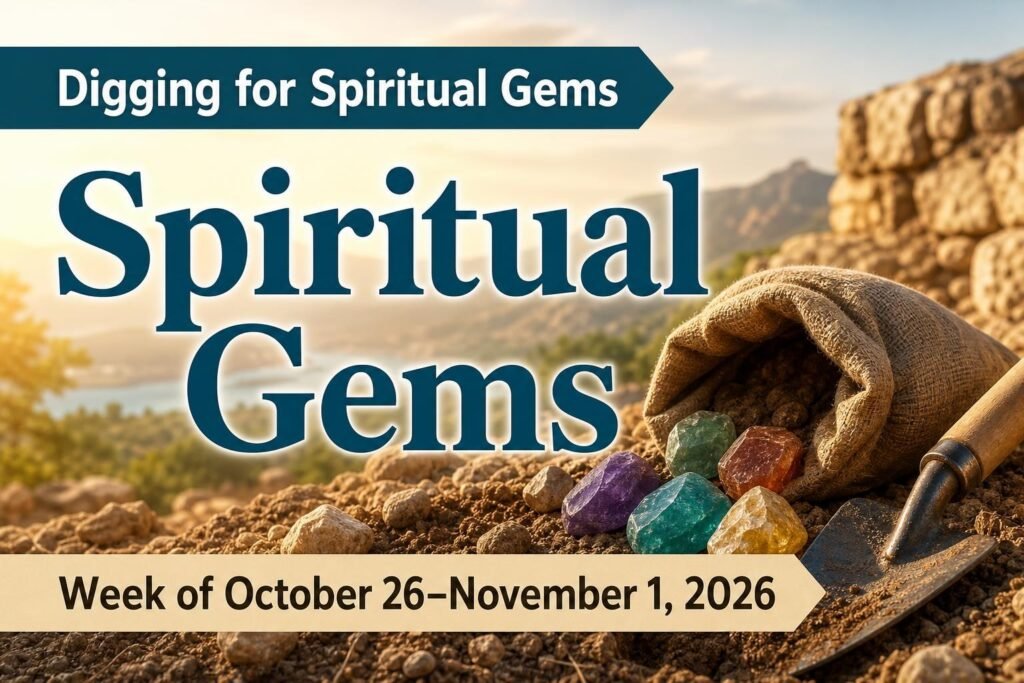 Spiritual Gems for the week of October 26 to November 1, 2026 Spiritual Gems for the week of October 26 to November 1, 2026