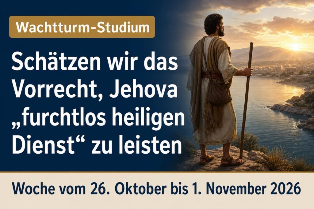 Studienartikel für die Woche vom 26. Oktober bis 1. November 2026 Studienartikel für die Woche vom 26. Oktober bis 1. November 2026