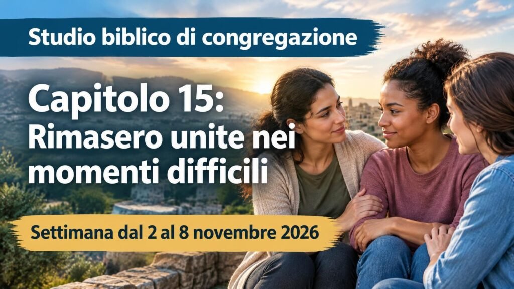 Studio biblico di congregazione per la settimana dal 2 al 8 novembre 2026