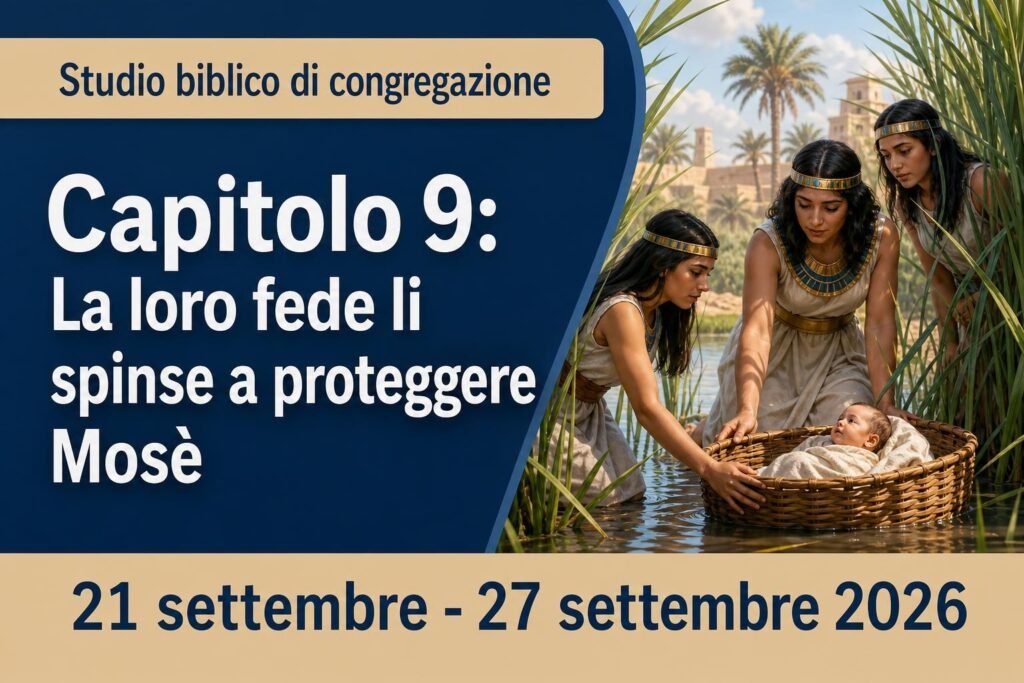 Studio biblico di congregazione per la settimana dal 21 al 27 settembre 2026