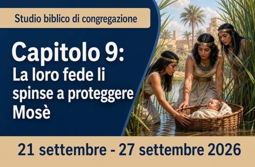 Studio biblico di congregazione per la settimana dal 21 al 27 settembre 2026