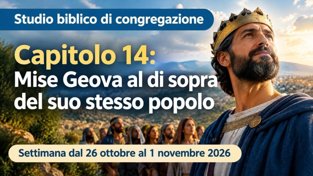 Studio biblico di congregazione per la settimana dal 26 ottobre al 1º novembre 2026