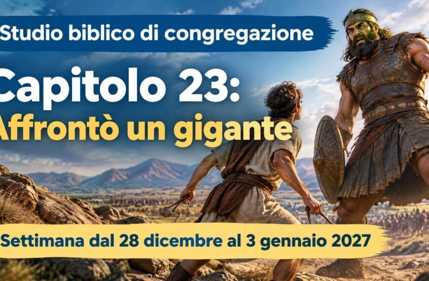 Studio biblico di congregazione per la settimana dal 28 dicembre 2026 al 3 gennaio 2027
