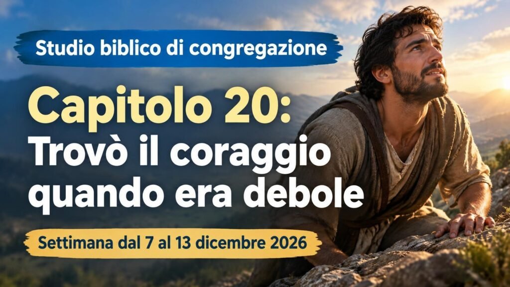 Studio biblico di congregazione per la settimana dal 7 al 13 dicembre 2026 Studio biblico di congregazione per la settimana dal 7 al 13 dicembre 2026