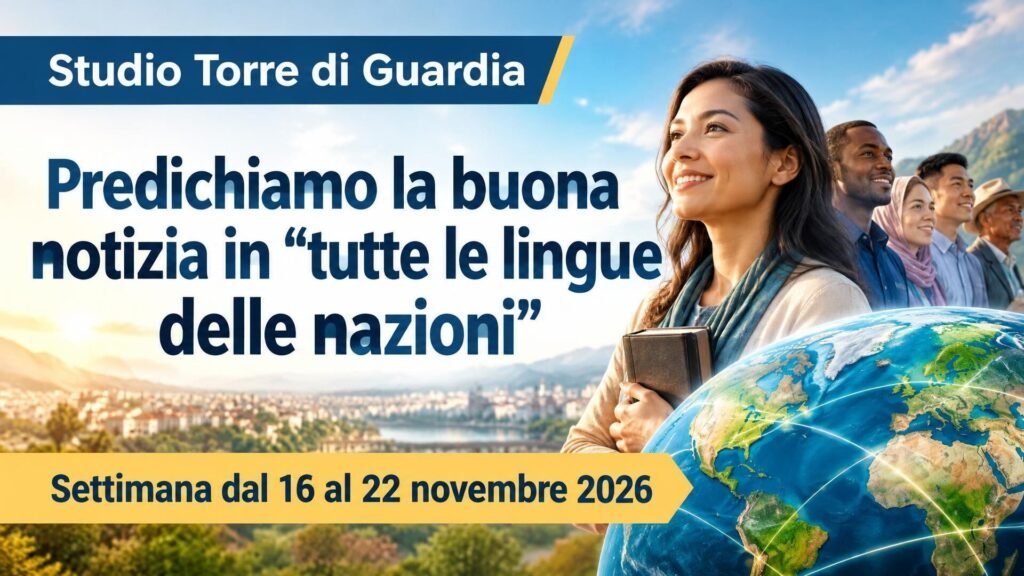 Studio della Torre di Guardia per la settimana dal 16 al 22 novembre 2026