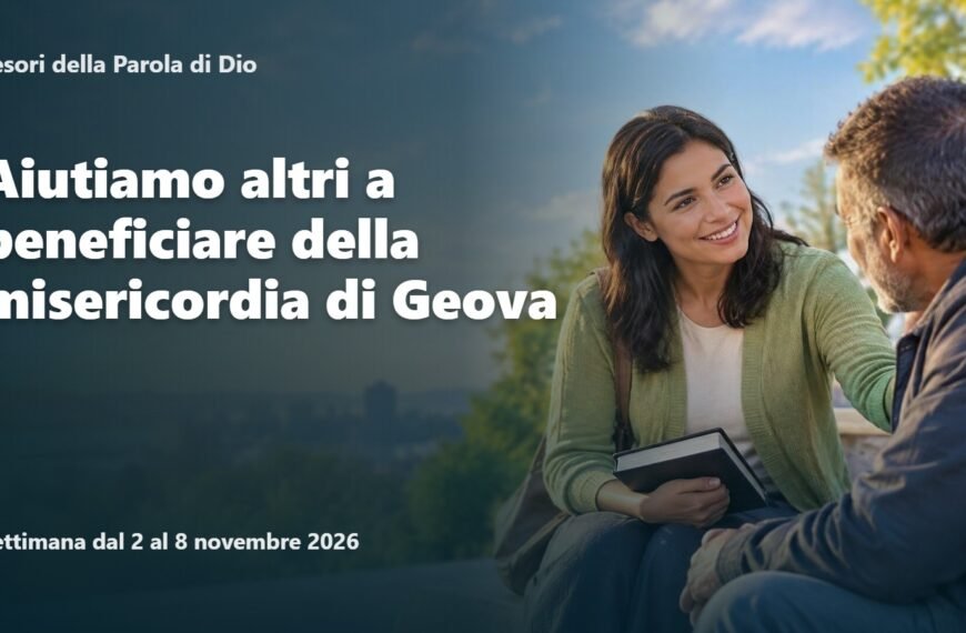 Tesori della Parola di Dio per la settimana dal 2 al 8 novembre 2026