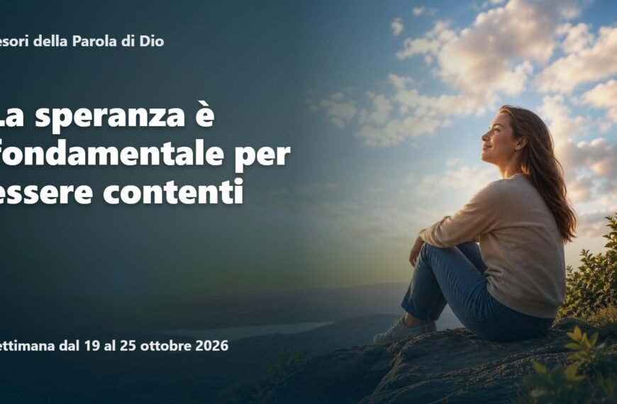 Commenti per l'adunanza TdG Tesori della Parola di Dio per la settimana dal 19 al 25 ottobre 2026